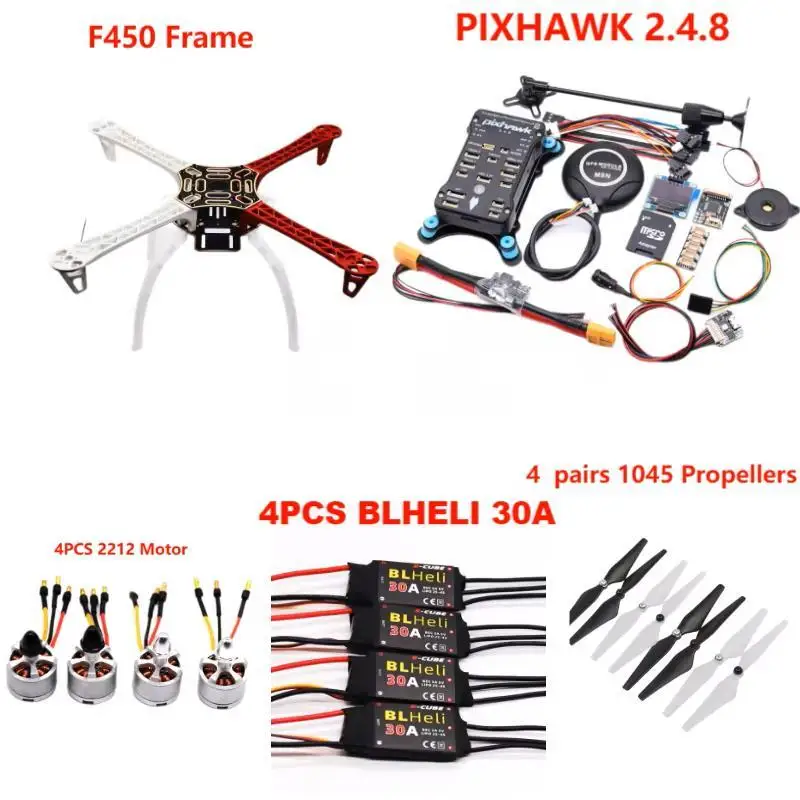 PIXHAWK2.4.8 Flight Control F450 Drone Kit Ardupilot 100MW Radio Telemetry Quadcopter BLHELI 30A ESC 2212 Motor Landing Gear
PIXHAWK2.4.8 Flight Control F450 Drone Kit Ardupilot 100MW Radio Telemetry Quadcopter BLHELI 30A ESC 2212 Motor Landing Gear