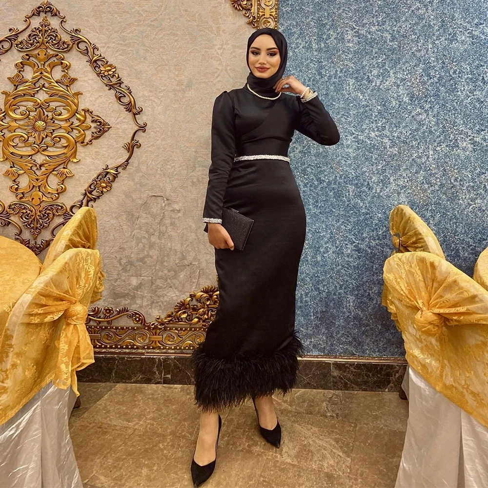 Black Muslin Muslin Evening Dresses for Women Full Sleeve Ankle Length Prom Gowns with Belt 2024 Summer New Robe De Soirée
Black Muslin Muslin Evening Dresses for Women Full Sleeve Ankle Length Prom Gowns with Belt 2024 Summer New Robe De Soirée
