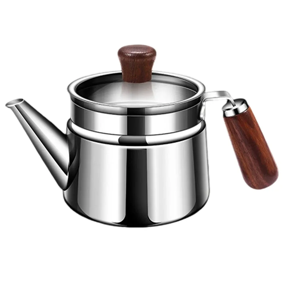 Home Kitchen Stainless Steel Oil Filter Pot with Walnut Wood Handle for Cooking Oil Storage and Grease Collection 21 5 by 13 cm
Home Kitchen Stainless Steel Oil Filter Pot with Walnut Wood Handle for Cooking Oil Storage and Grease Collection 21 5 by 13 cm
