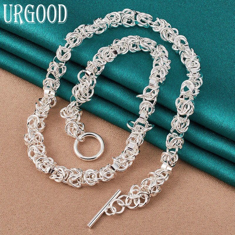925 Sterling Silver Multi-Loop Necklace For Women Men Party Engagement Wedding Fashion Jewelry
925 Sterling Silver Multi-Loop Necklace For Women Men Party Engagement Wedding Fashion Jewelry