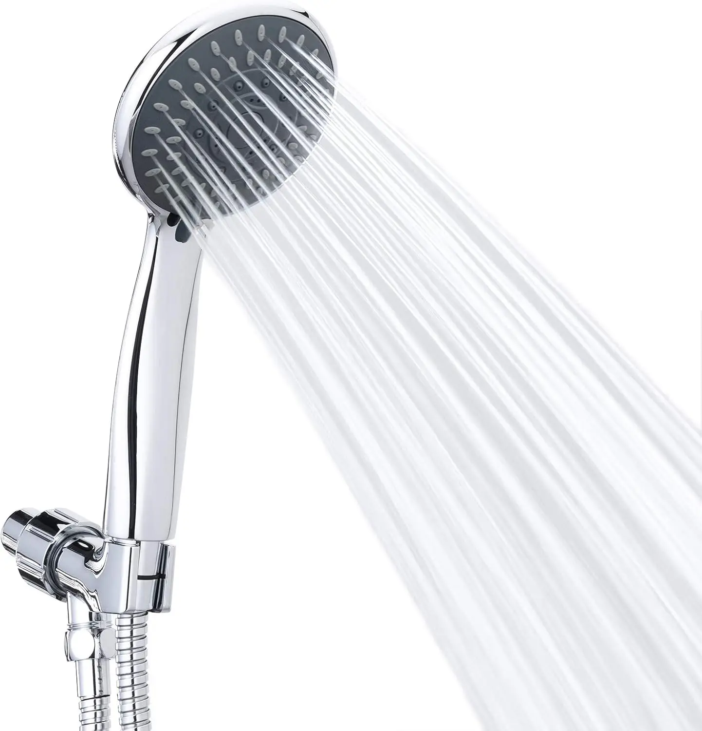 High Pressure Handheld Shower Head with 5 Settings, Powerful Spray for Low Water Flow, Includes Stainless Hose and Adjustable
High Pressure Handheld Shower Head with 5 Settings, Powerful Spray for Low Water Flow, Includes Stainless Hose and Adjustable