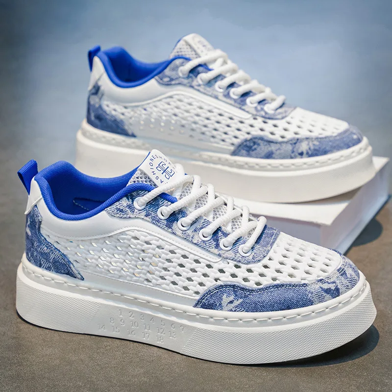 Men's shoes summer breathable woven mesh versatile sports and leisure anti slip thick sole height increasing board shoes
Men's shoes summer breathable woven mesh versatile sports and leisure anti slip thick sole height increasing board shoes