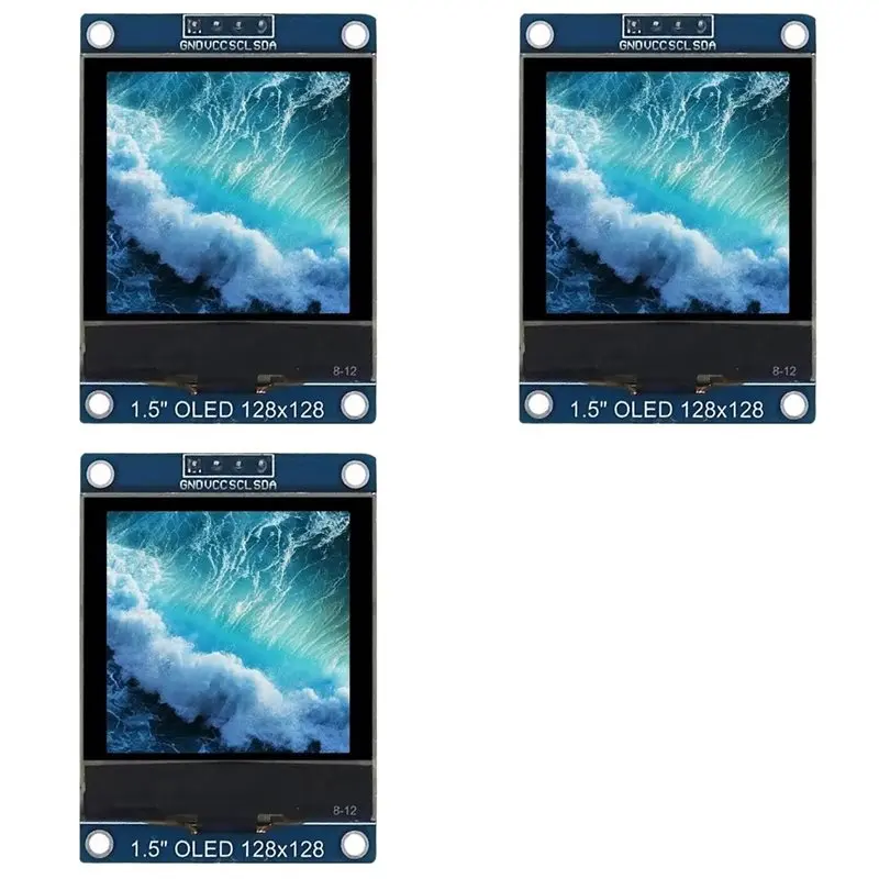 3Pcs 1.5 Inch 4PIN OLED Module Display Screen SH1107 Drive IC 128X128 IIC I2C Interface For 51 STM32 P22101 P22102-Y41A
3Pcs 1.5 Inch 4PIN OLED Module Display Screen SH1107 Drive IC 128X128 IIC I2C Interface For 51 STM32 P22101 P22102-Y41A