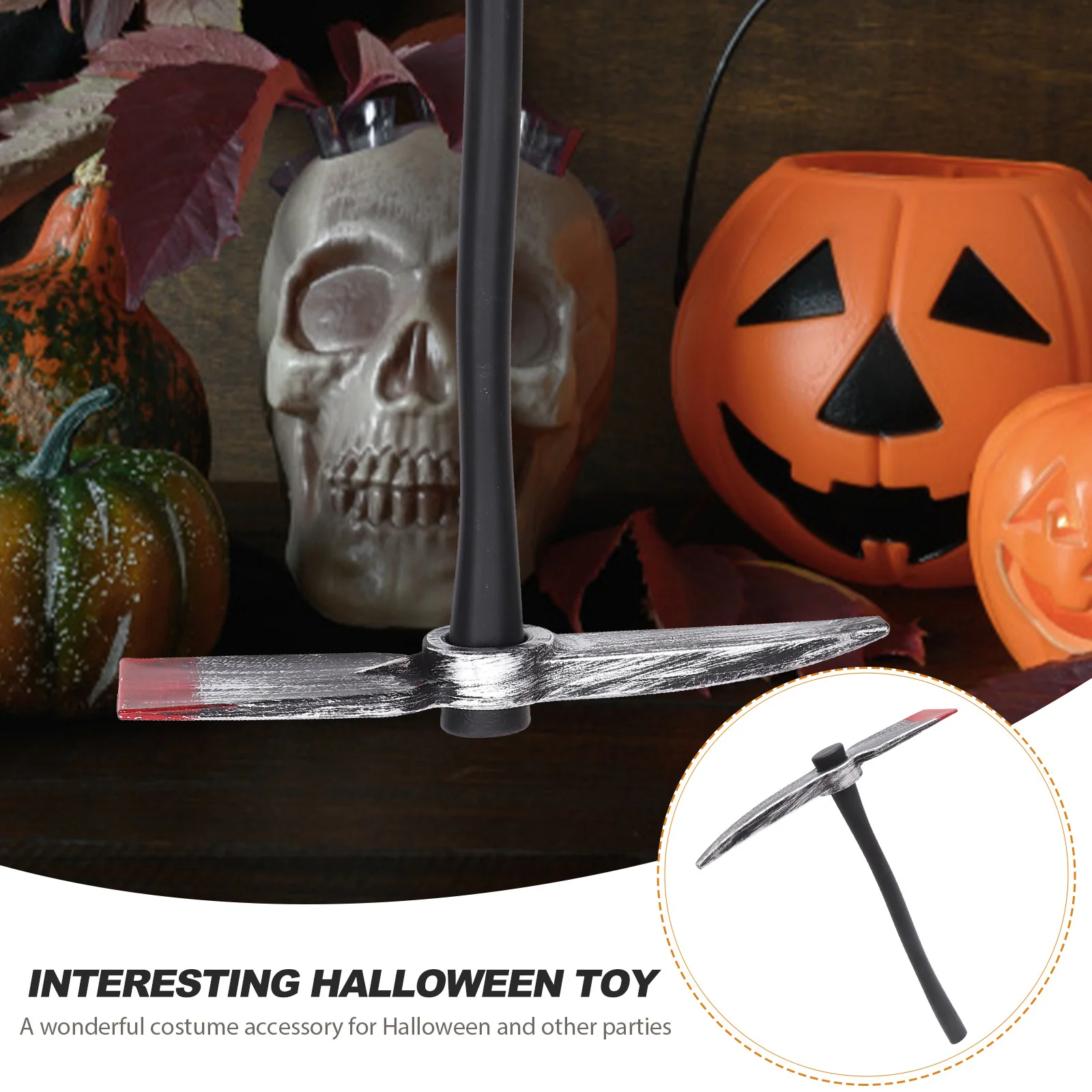 Halloween Pickaxe Prop Realistic Plastic Simulation Axe for Cosplay Party Stage Performance Decoration Accessories
Halloween Pickaxe Prop Realistic Plastic Simulation Axe for Cosplay Party Stage Performance Decoration Accessories