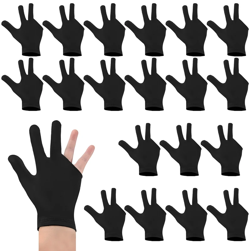 A57T 20Pcs Breathable Billiard Gloves Snooker Left Right Hand Gloves 3 Fingers Cue Gloves for Women Men Billiard Accessories
A57T 20Pcs Breathable Billiard Gloves Snooker Left Right Hand Gloves 3 Fingers Cue Gloves for Women Men Billiard Accessories