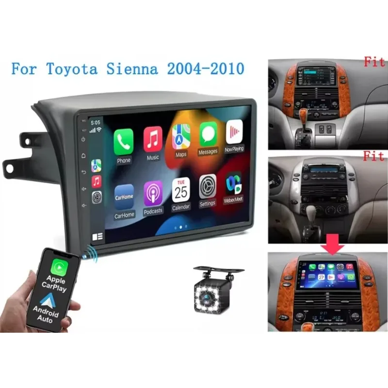 9 Inch Android 13.0 2+32GB For Toyota Sienna 2004-2010 Car GPS Navigation Multimedia Player Radio Tape Recoder Head Unit Carplay
9 Inch Android 13.0 2+32GB For Toyota Sienna 2004-2010 Car GPS Navigation Multimedia Player Radio Tape Recoder Head Unit Carplay