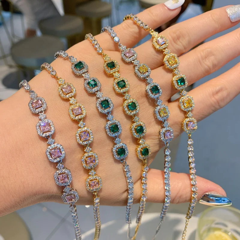 Bracelet Ba Simple Green Diamond Gold Platinum Bracelet Multicolor Gemstone New Bracelet for Women
Bracelet Ba Simple Green Diamond Gold Platinum Bracelet Multicolor Gemstone New Bracelet for Women
