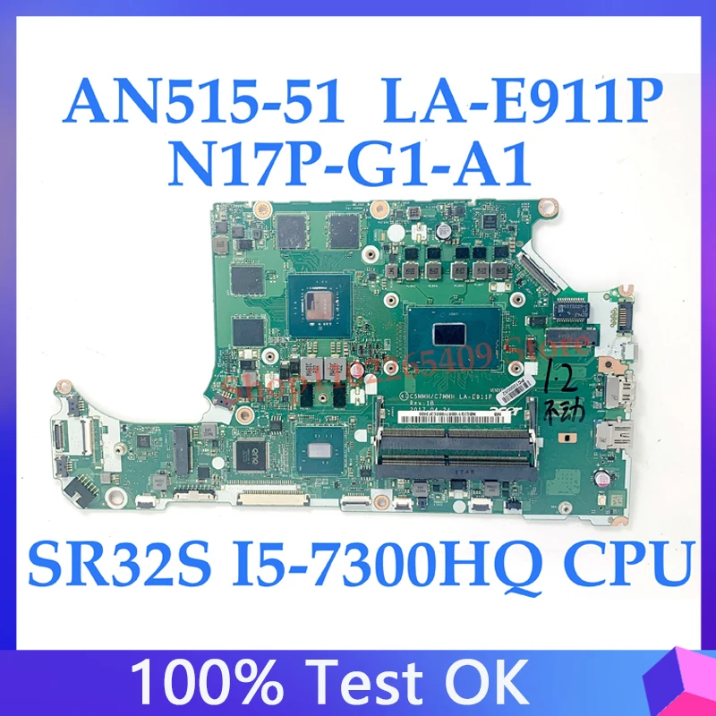 Материнская плата для ноутбука Acer AN515-51 5 мм/C7 мм с процессором SR32S I5-7300HQ, 100% протестирована, работает хорошо
Материнская плата для ноутбука Acer AN515-51 5 мм/C7 мм с процессором SR32S I5-7300HQ, 100% протестирована, работает хорошо