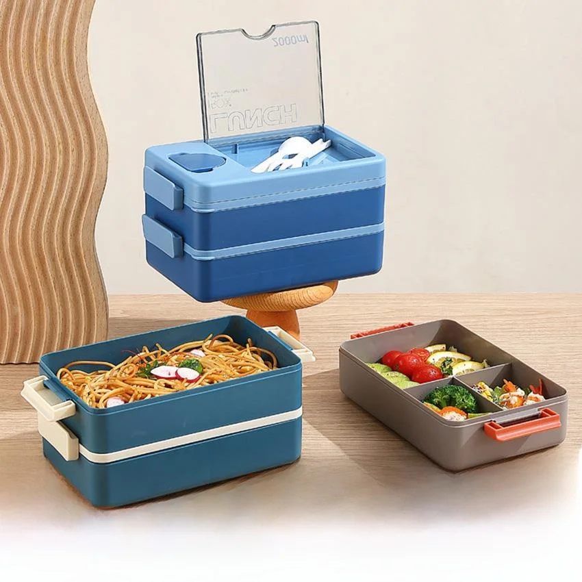 Double-Layered Portable Microwave Plastic Lunch Box High Aesthetic Value Japanese Style for Office Workers And Students
Double-Layered Portable Microwave Plastic Lunch Box High Aesthetic Value Japanese Style for Office Workers And Students