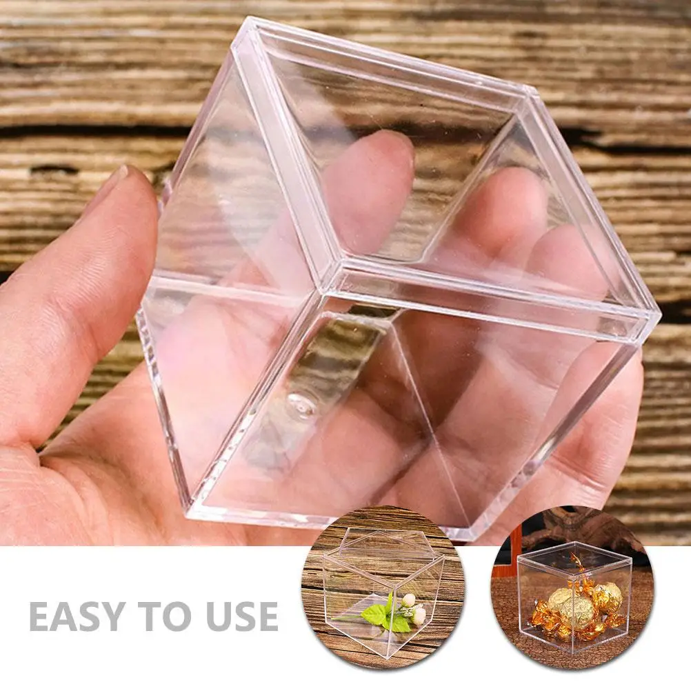 10 Pcs Acrylic Packaging Box Clear Transparent C y ganizer Gift Box 6 5x6 5x6 5cm 210ml Small Container Lids Wrapping Boxes
10 Pcs Acrylic Packaging Box Clear Transparent C y ganizer Gift Box 6 5x6 5x6 5cm 210ml Small Container Lids Wrapping Boxes