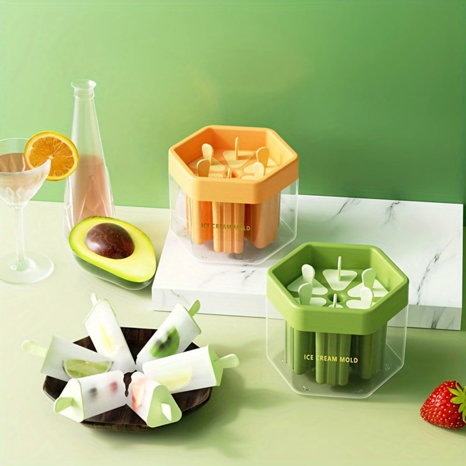 Kid-Friendly Fun Ice Cream Maker - Multi-Slot, Quick Release Popsicle Mold, Bpa-Free Cake mold Cakesicle mold Silicon mold Mold
Kid-Friendly Fun Ice Cream Maker - Multi-Slot, Quick Release Popsicle Mold, Bpa-Free Cake mold Cakesicle mold Silicon mold Mold