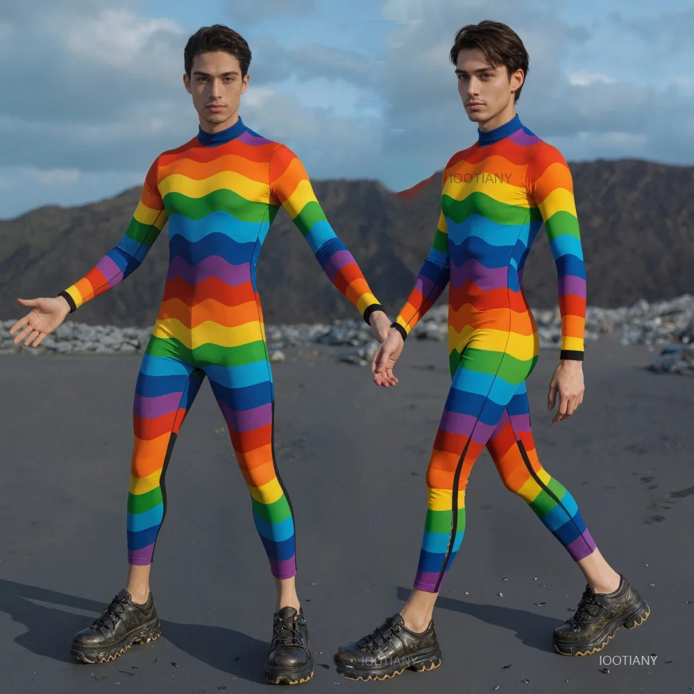 Men's Bodysuit Unique Colored Festival Tights Halloween Carnival Costume Cosplay Rainbow Striped Party Masquerade Jumpsuit 2025
Men's Bodysuit Unique Colored Festival Tights Halloween Carnival Costume Cosplay Rainbow Striped Party Masquerade Jumpsuit 2025