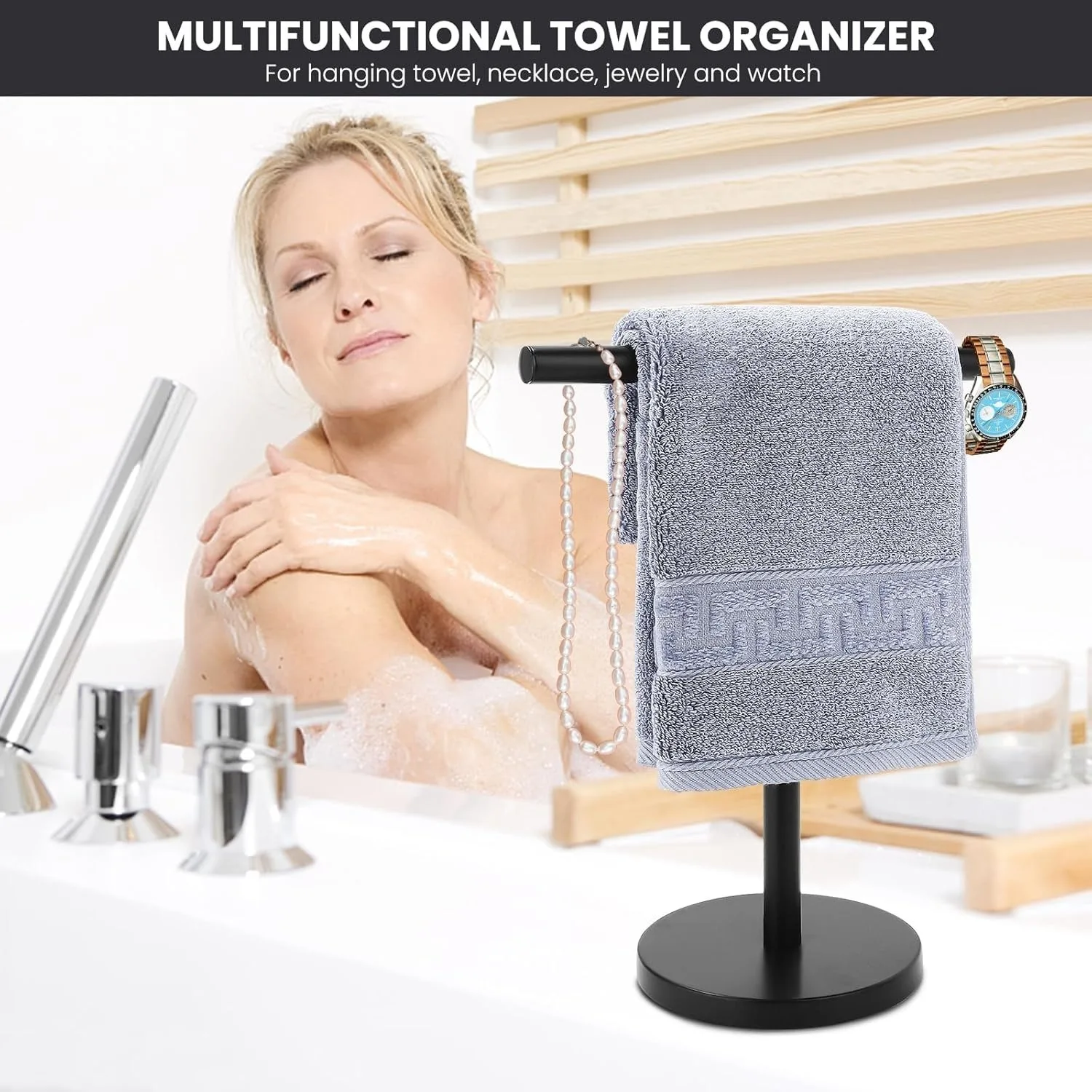 T-Shape Bath Hand Towel Holder Stand,Stainless Steel Free Stand Hand Towel Rack with Heavy Base,for Bathroom Kitchen&Countertop
T-Shape Bath Hand Towel Holder Stand,Stainless Steel Free Stand Hand Towel Rack with Heavy Base,for Bathroom Kitchen&Countertop