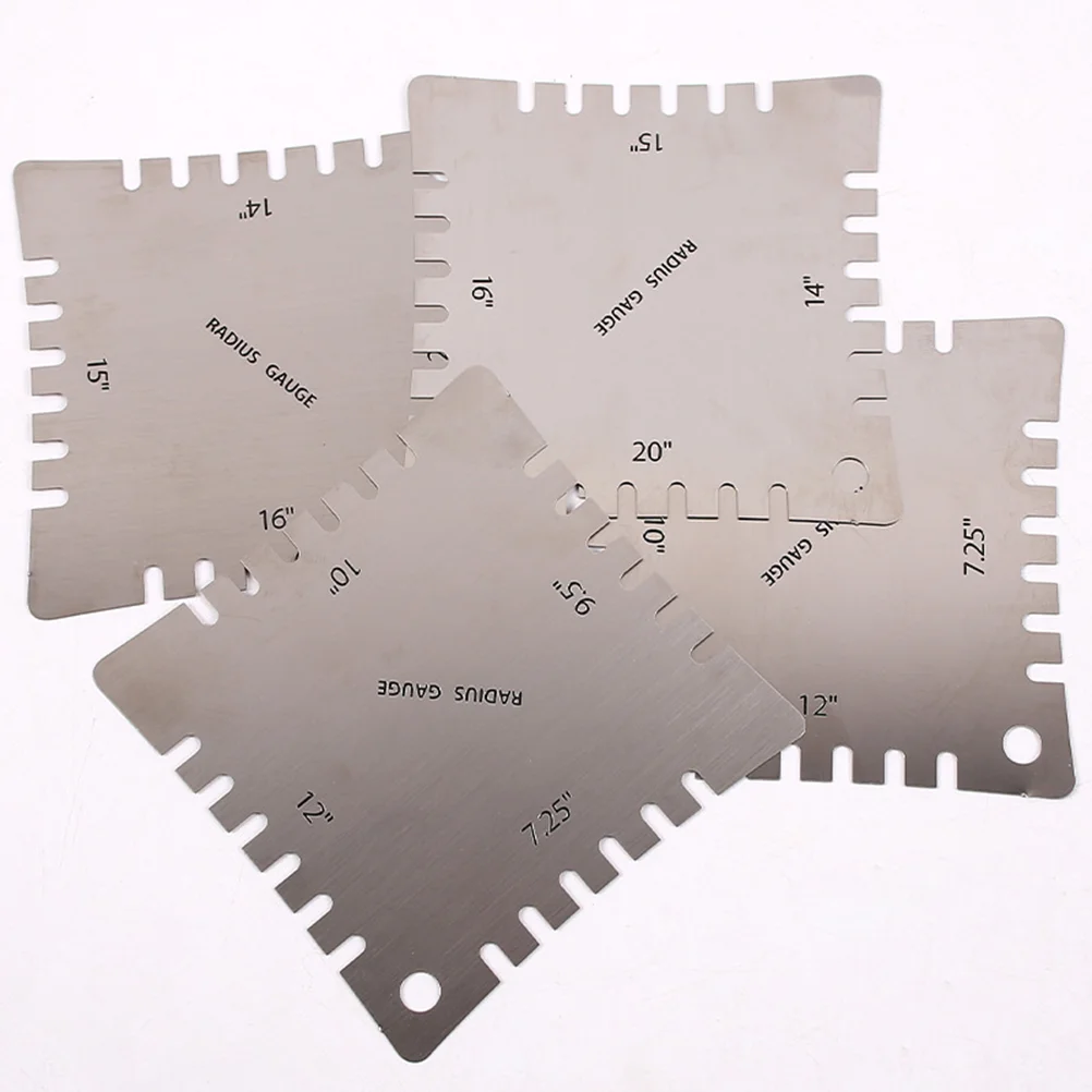 4Pcs One Set Professional Guitar Arc Ruler High Precise Measure Tools Guitar Radius Gauge String Action Ruler Gauge (Silver)
4Pcs One Set Professional Guitar Arc Ruler High Precise Measure Tools Guitar Radius Gauge String Action Ruler Gauge (Silver)