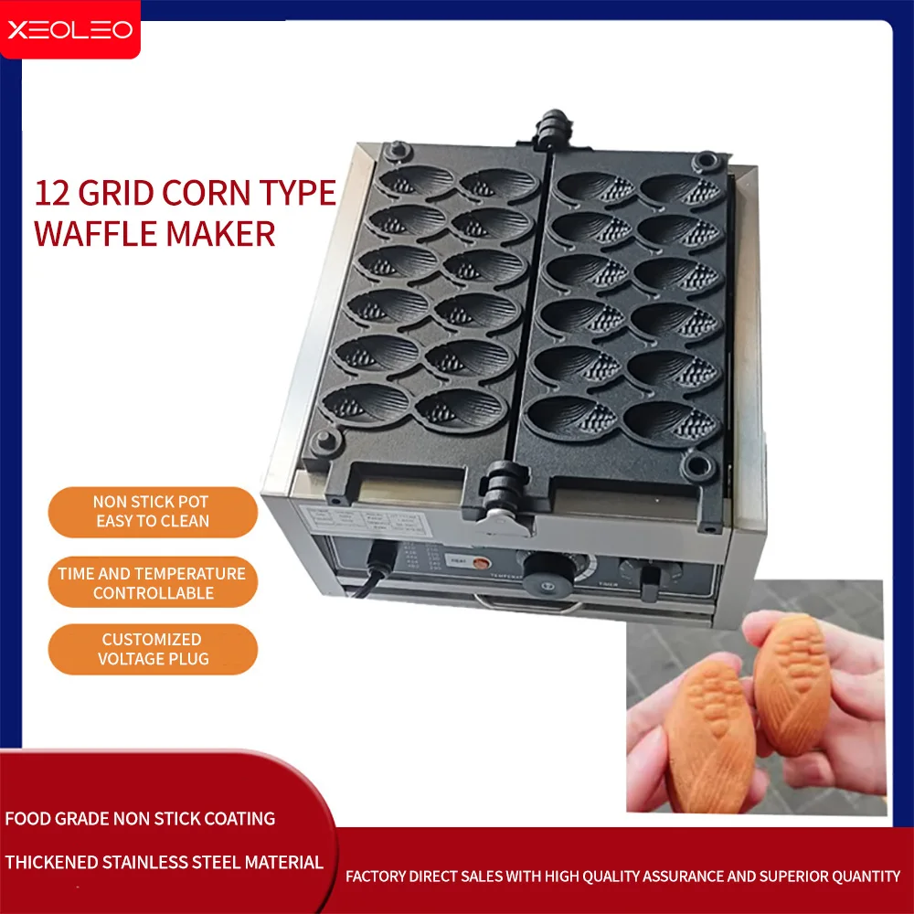 XEOLEO Commercial Electric Corn Shape Waffle Maker 1800W 12PCS Mini Corn Waffle Maker Machine Corn Shape Bread Waffle Iron Maker
XEOLEO Commercial Electric Corn Shape Waffle Maker 1800W 12PCS Mini Corn Waffle Maker Machine Corn Shape Bread Waffle Iron Maker