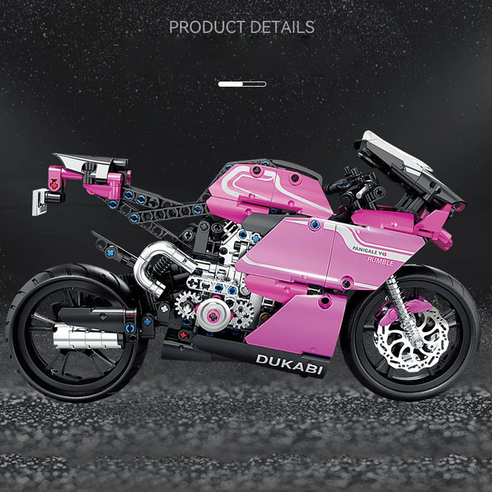 Technical Italy Motorcycle Building Block Panigale V4R Motor Motorbike Model Vehicle Brick Construction Toy For Kids Gifts
Technical Italy Motorcycle Building Block Panigale V4R Motor Motorbike Model Vehicle Brick Construction Toy For Kids Gifts