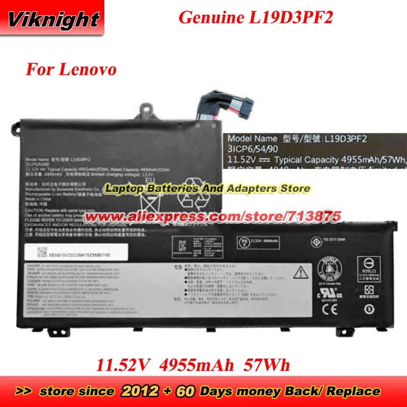 Оригинальный аккумулятор L19D3PF2 L19D3PF1 L19M3PF0 L19M3PF2 для Lenovo Thinkpad 14-IML 14-IIL 15-IIL SB10V25235 SB10W67304 5B10W67327
Оригинальный аккумулятор L19D3PF2 L19D3PF1 L19M3PF0 L19M3PF2 для Lenovo Thinkpad 14-IML 14-IIL 15-IIL SB10V25235 SB10W67304 5B10W67327