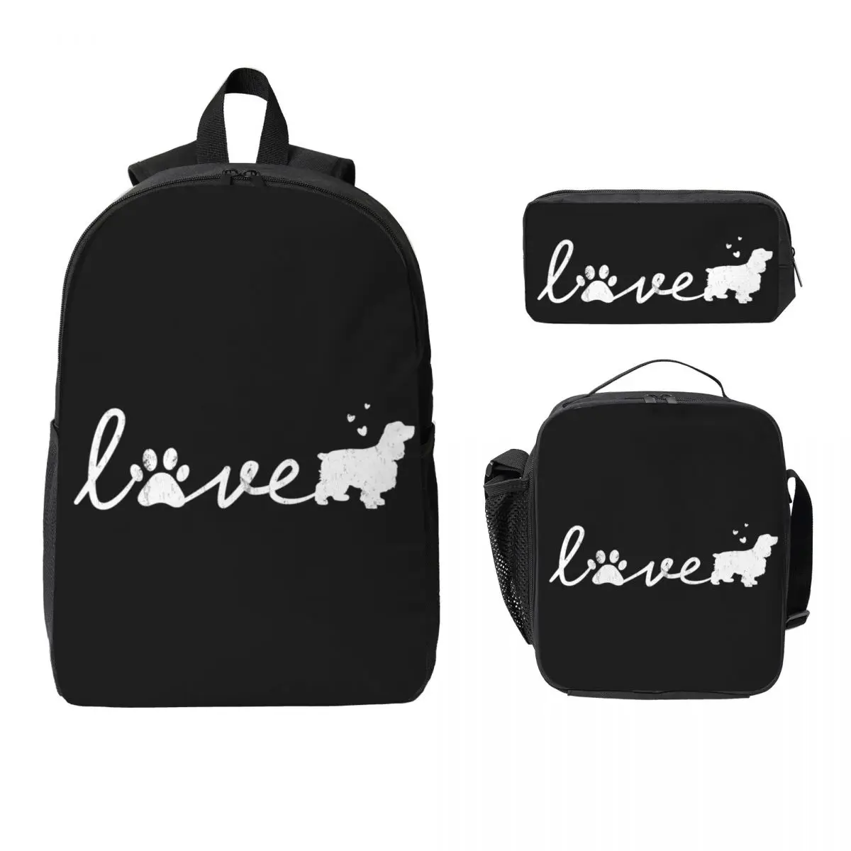Cocker Spaniel Love Dog Pet Lover Gift Backpack BookBag School Bag Laptop Shoulder Bags 3ps Insulated Lunch Bag Pencil Case
Cocker Spaniel Love Dog Pet Lover Gift Backpack BookBag School Bag Laptop Shoulder Bags 3ps Insulated Lunch Bag Pencil Case