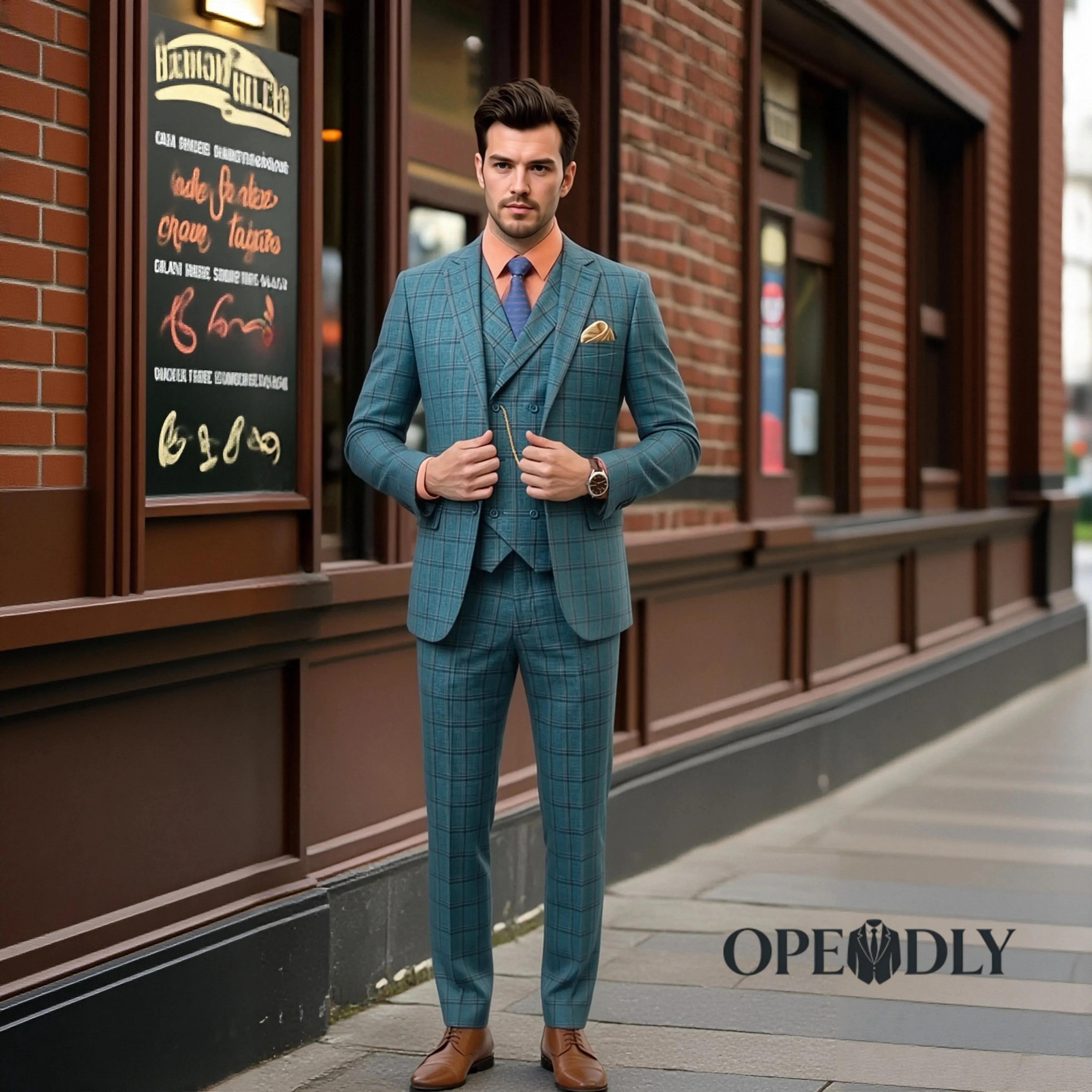 OPEODLY Men's Custom Tailored Three Piece Suit Slim Fit Tuxedo Set for Wedding Business Formal Blazer Vest Pants
OPEODLY Men's Custom Tailored Three Piece Suit Slim Fit Tuxedo Set for Wedding Business Formal Blazer Vest Pants