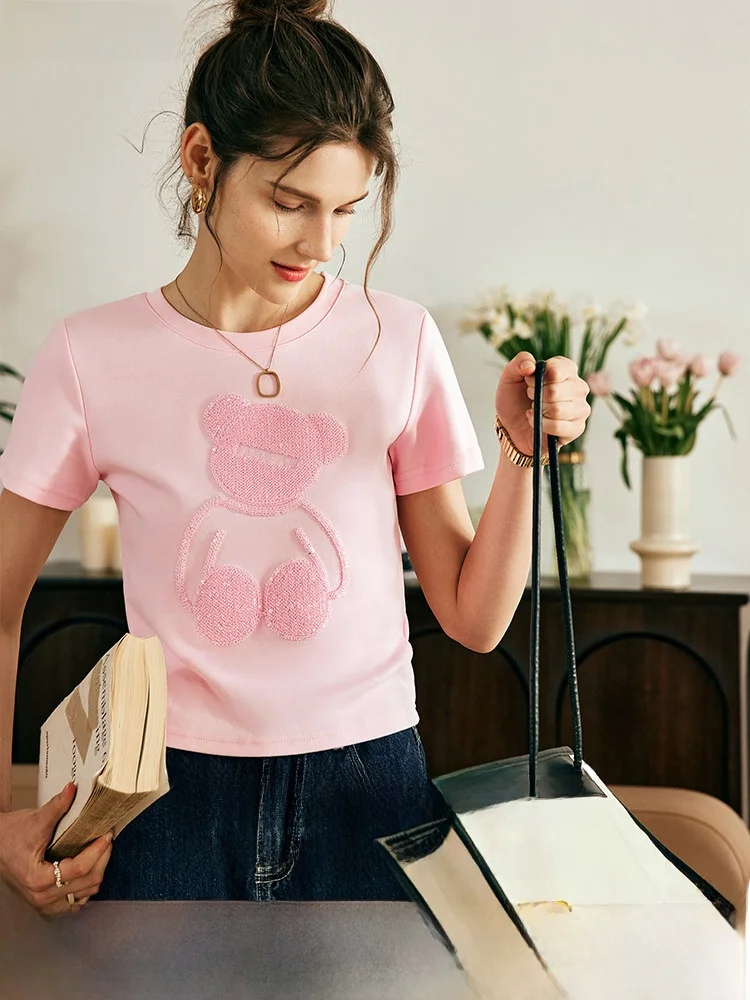 Женский летний топ Sweet ort Sve T-irt с вышивкой, круглым вырезом, антивозрастной, повседневный, свободный, из трикотажной ткани, для офиса и отдыха
Женский летний топ Sweet ort Sve T-irt с вышивкой, круглым вырезом, антивозрастной, повседневный, свободный, из трикотажной ткани, для офиса и отдыха