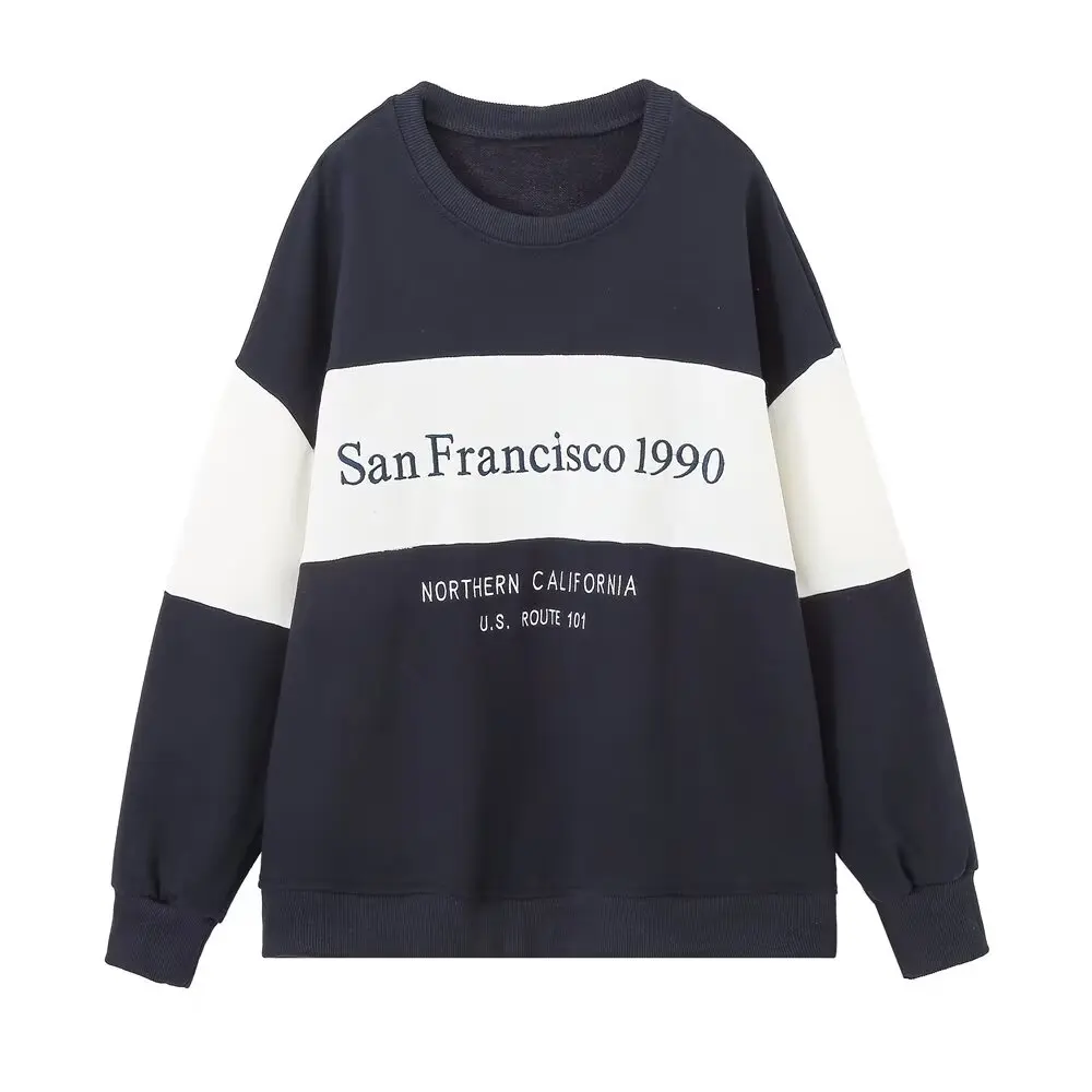Autumn Winter round Neck Long Sleeve Letter Embroidery Sweatshirt Versatile Women's Comfortable Fit Polyester Hoodie
Autumn Winter round Neck Long Sleeve Letter Embroidery Sweatshirt Versatile Women's Comfortable Fit Polyester Hoodie