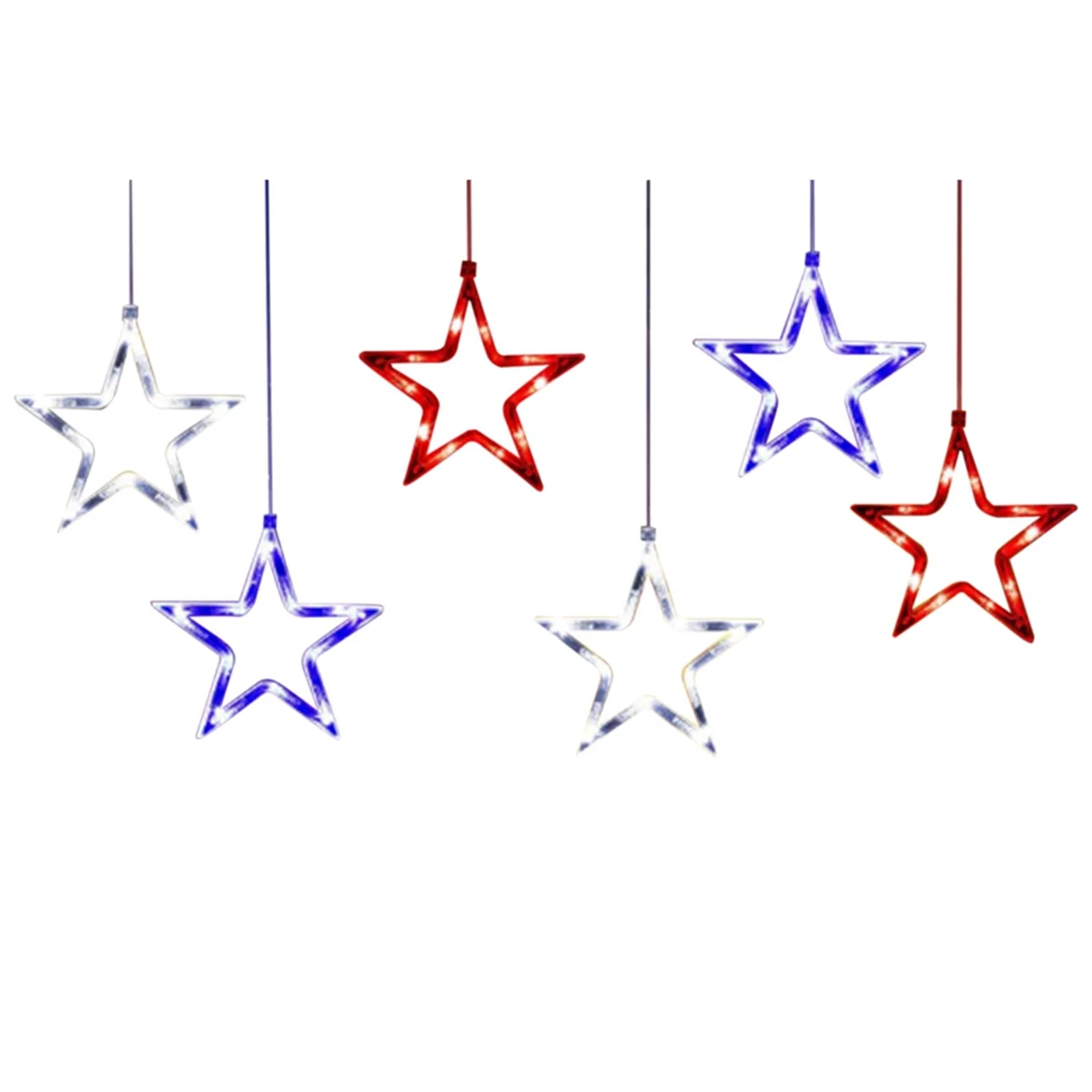 A06T-6pcs 4th of July Day Window Red White Blue Window Lights LED Star Lights American Indoor Outdoor Scene
A06T-6pcs 4th of July Day Window Red White Blue Window Lights LED Star Lights American Indoor Outdoor Scene