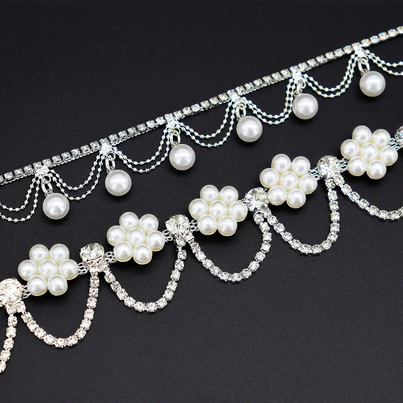 10Yards Rhinestone Sparkle Diamond Tassel Crystal Rhinestone Pearl Chain Clothing Bags DIY Arts Wedding Party Gift Decoration
10Yards Rhinestone Sparkle Diamond Tassel Crystal Rhinestone Pearl Chain Clothing Bags DIY Arts Wedding Party Gift Decoration