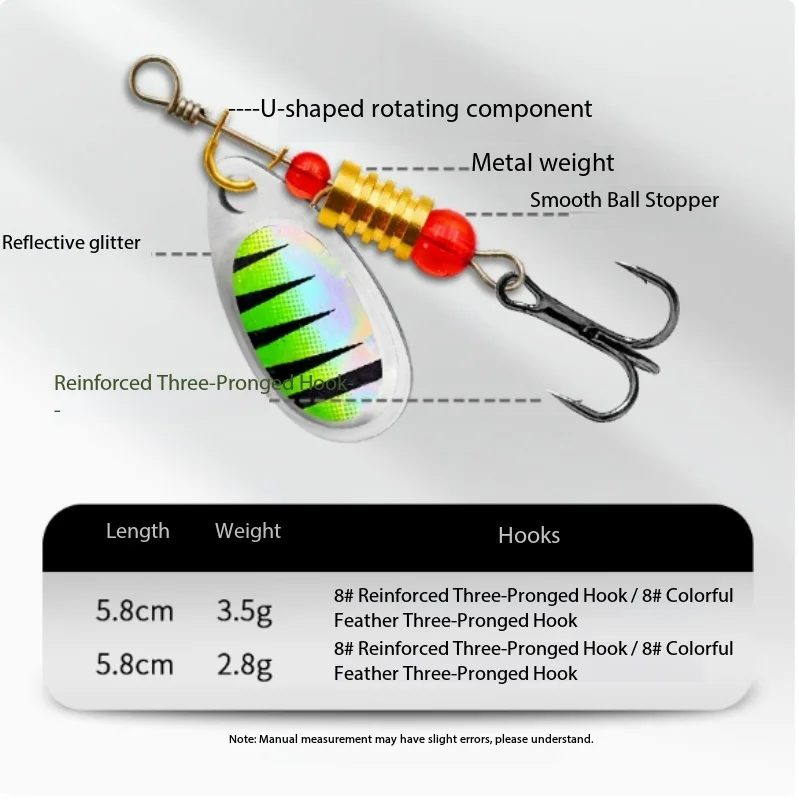 16pcs Rooster Tail Spinner Baits Set Rotating Willow Blade Fishing Lures Artificial Baits For Freshwater Saltwater Fishing
16pcs Rooster Tail Spinner Baits Set Rotating Willow Blade Fishing Lures Artificial Baits For Freshwater Saltwater Fishing