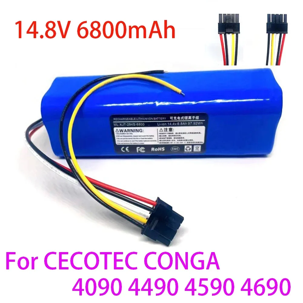 Аккумуляторная батарея для робота CECOTEC CONGA 14,8 6800 100% 4090 4490, 4690 в, 4590 мАч
Аккумуляторная батарея для робота CECOTEC CONGA 14,8 6800 100% 4090 4490, 4690 в, 4590 мАч