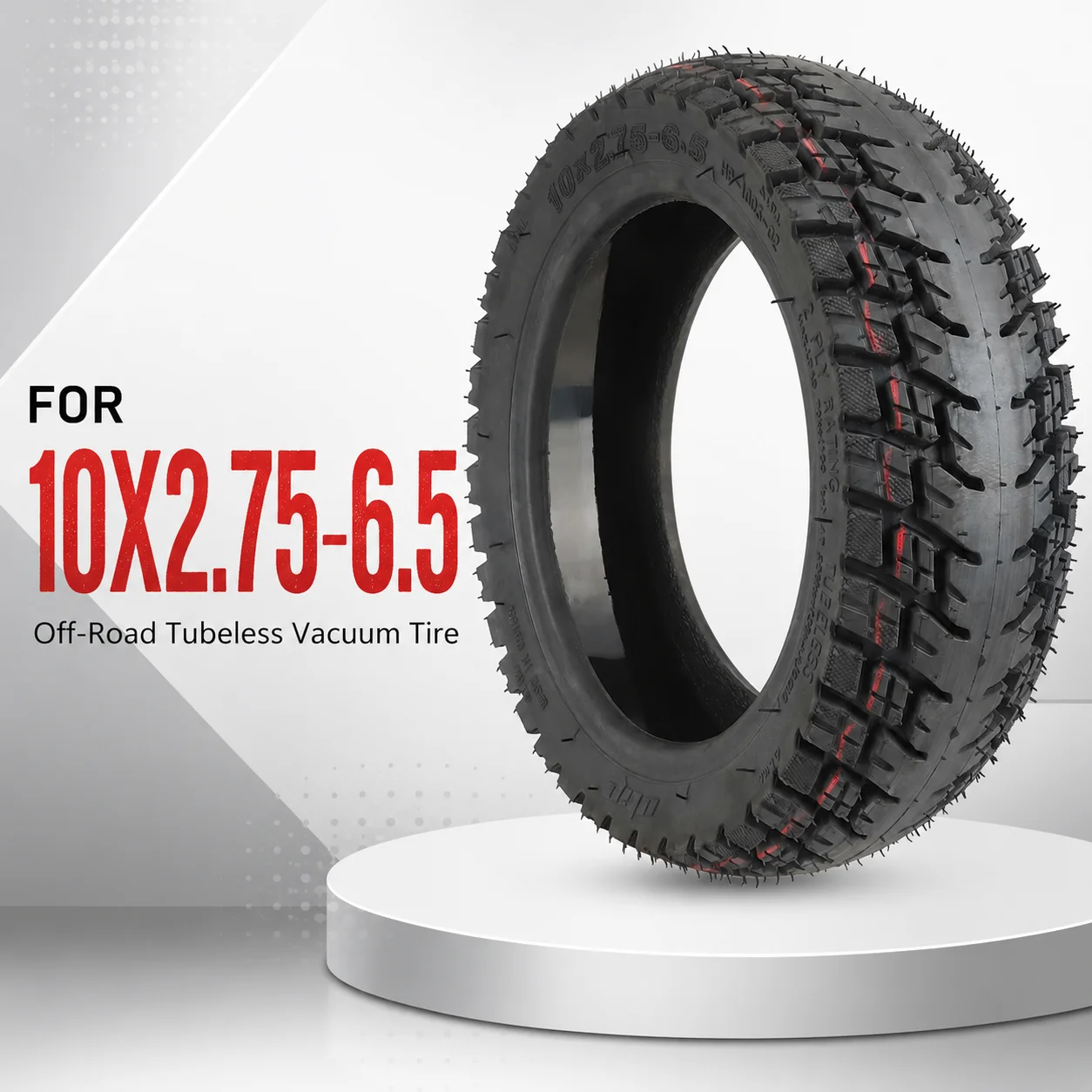 10x2.75-6.5 Self-Healing Off-Road Tubeless Vacuum Tire for Electric Scooter Anti-Puncture Replacement Tyre
10x2.75-6.5 Self-Healing Off-Road Tubeless Vacuum Tire for Electric Scooter Anti-Puncture Replacement Tyre