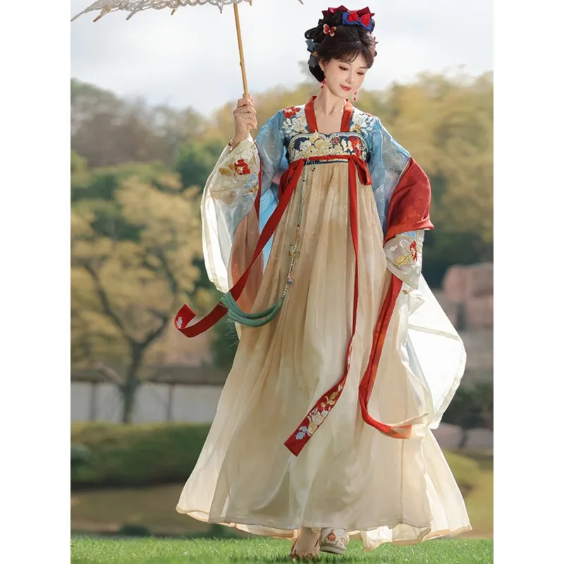 Hanfu female heavy industry embroidery Southern and Northern Dynasties fairy energy big sleeve shirt chest skirt spring summer
Hanfu female heavy industry embroidery Southern and Northern Dynasties fairy energy big sleeve shirt chest skirt spring summer