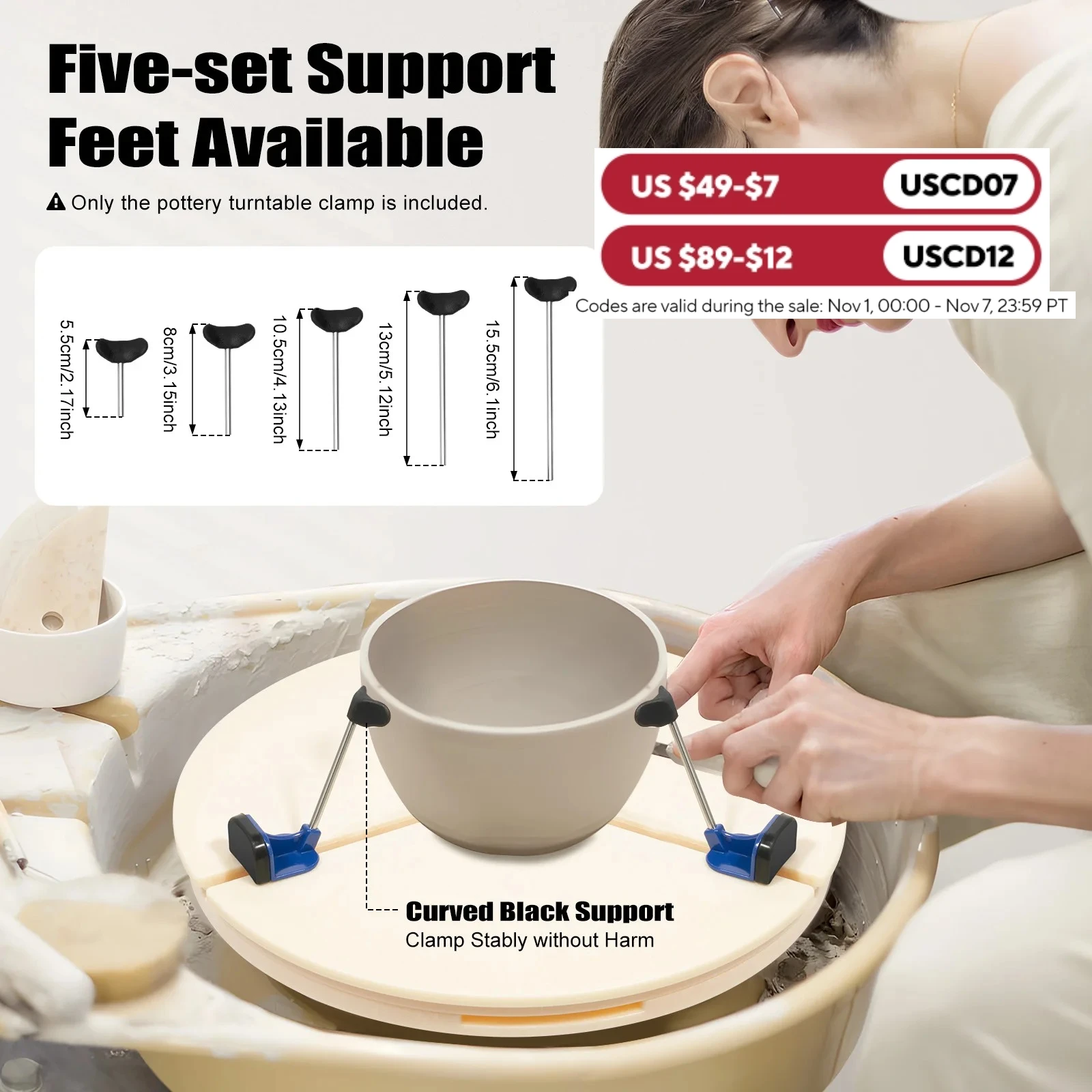 Pottery Wheel Tool Ceramic Trim Holder Centers Clip Polymer Scraping Repair Tool
Pottery Wheel Tool Ceramic Trim Holder Centers Clip Polymer Scraping Repair Tool