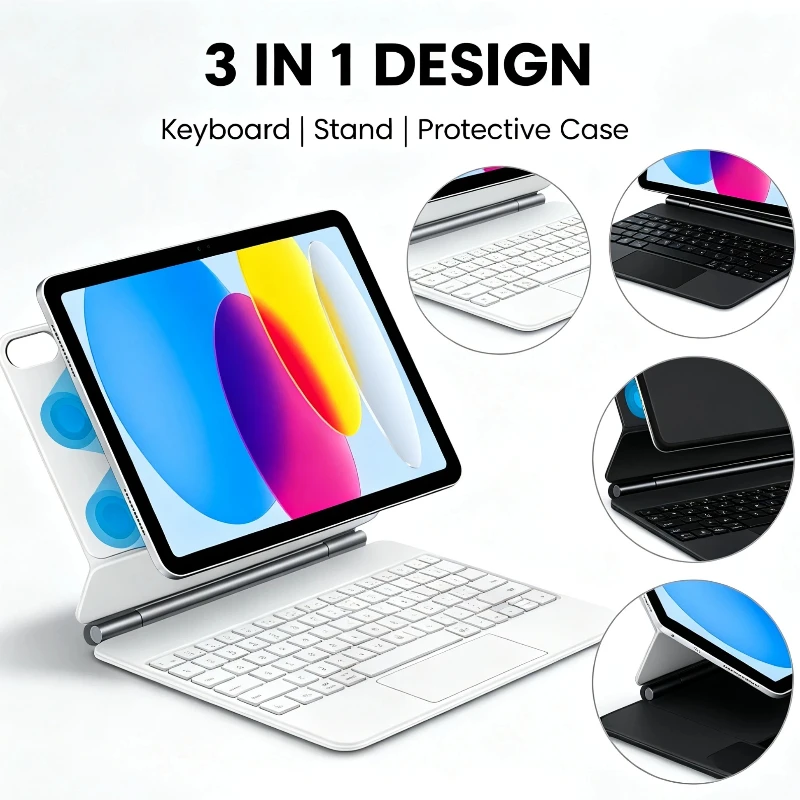 Tablet Keyboard Case With TouchPad Backlit Keys For iPad 11 Inch A16 2025 iPad 11th 10th Gen A3354 Wireless Bluetooth Folio Cove
Tablet Keyboard Case With TouchPad Backlit Keys For iPad 11 Inch A16 2025 iPad 11th 10th Gen A3354 Wireless Bluetooth Folio Cove