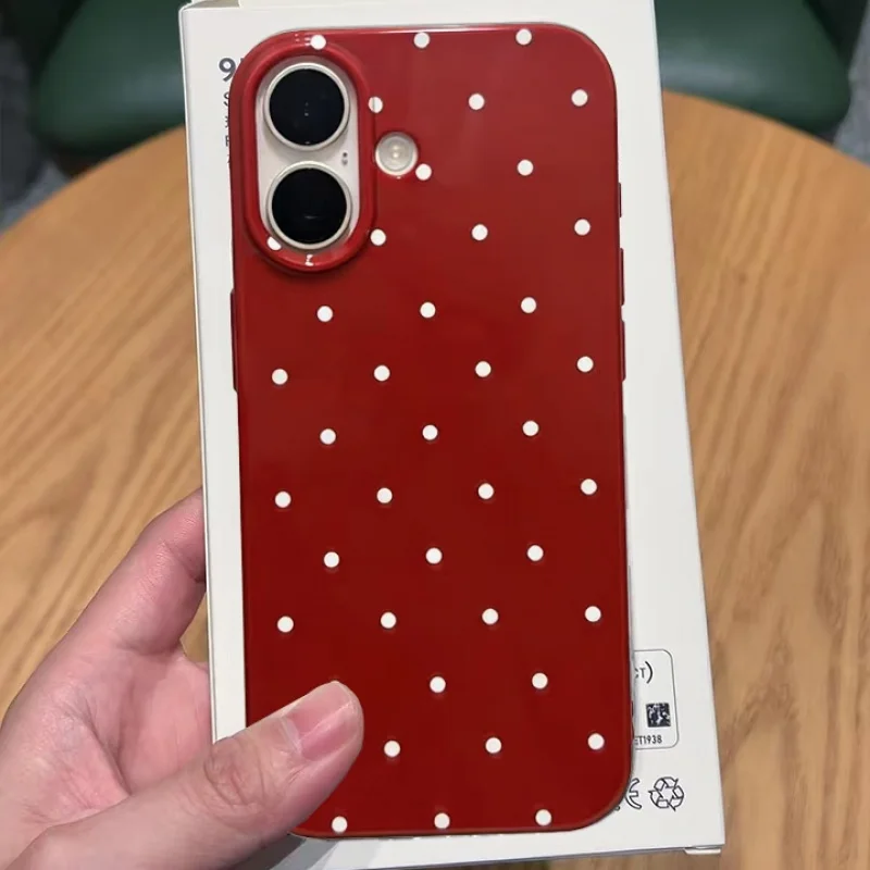 Retro red and white polka dot phone case suitable for iPhone17 16 15 14 13 12 11Pro/Max/Plus anti drop and shockproof back cover
Retro red and white polka dot phone case suitable for iPhone17 16 15 14 13 12 11Pro/Max/Plus anti drop and shockproof back cover