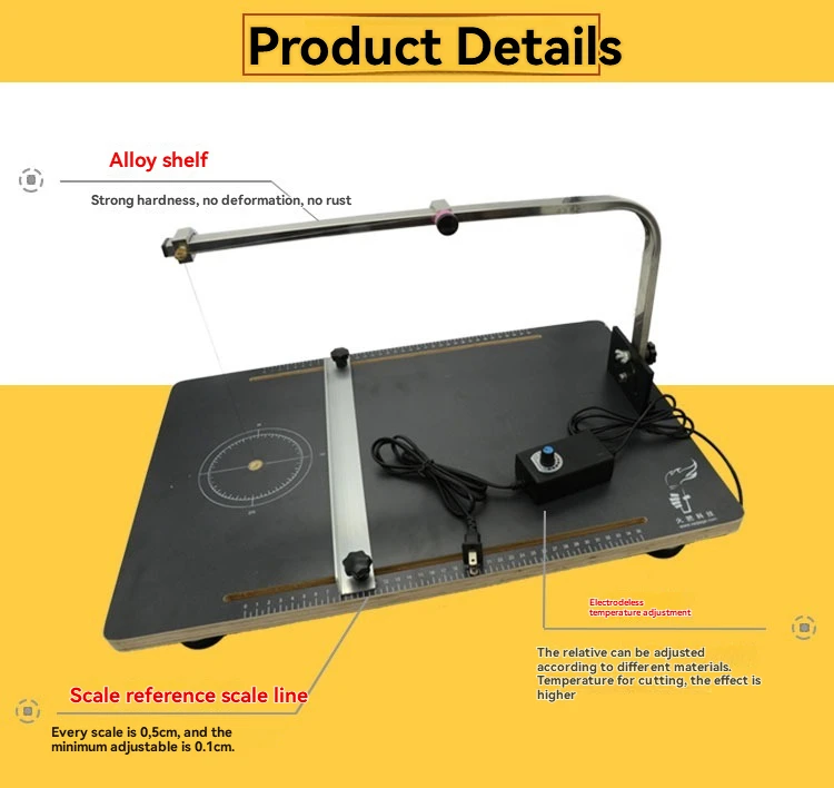 38X58cm Foam Cutting Machine Pearl Cotton Cutting Sponge Kt Board Extrusion Board EPS Electric Hot Wire Cutter Electric Knife
38X58cm Foam Cutting Machine Pearl Cotton Cutting Sponge Kt Board Extrusion Board EPS Electric Hot Wire Cutter Electric Knife