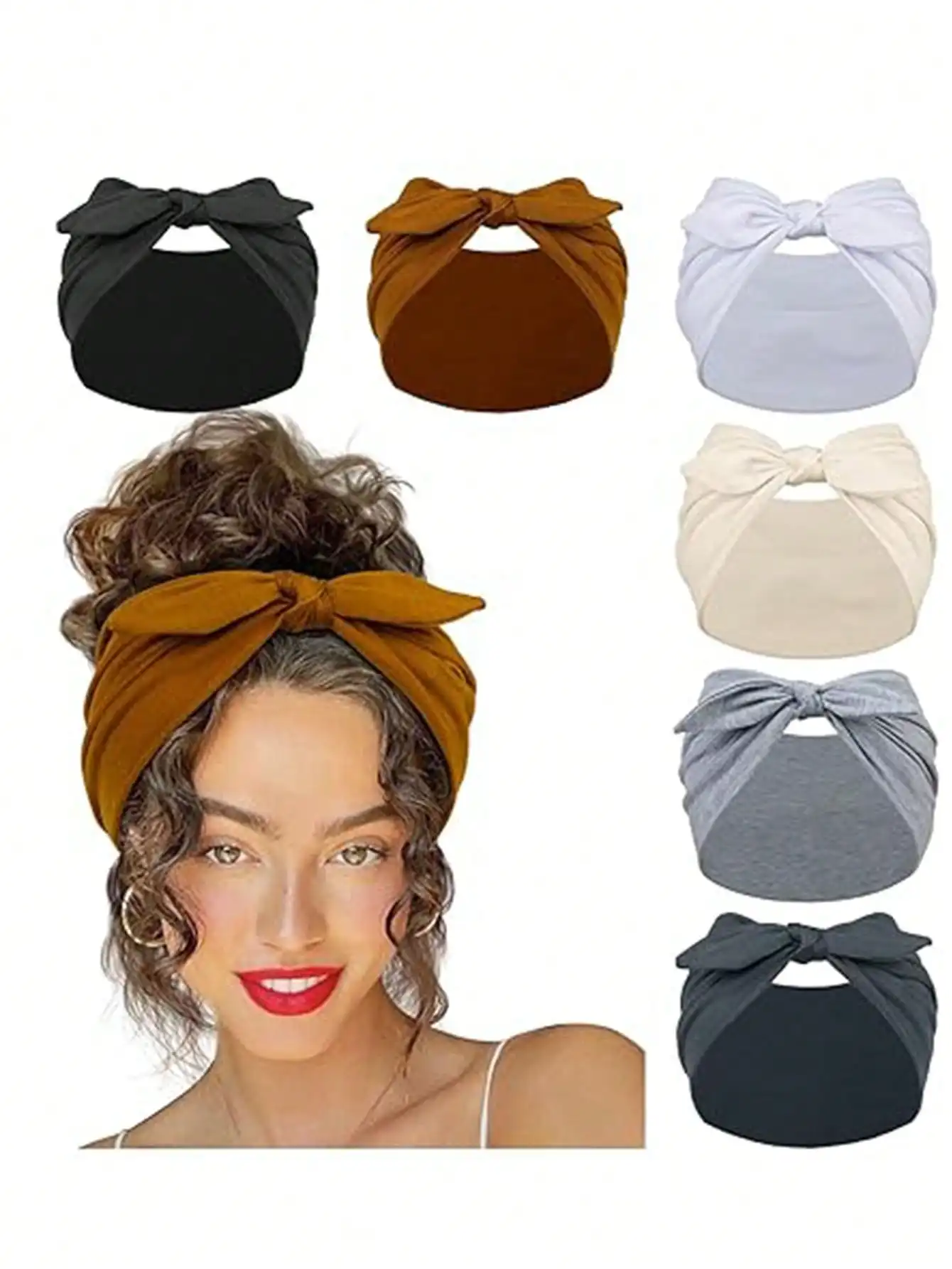 6 Packs Bow Headbands For Women 7'' Extra Wide Head Bands For Women's Hair Non Slip Headwraps Workout Turban Hair Accessories
6 Packs Bow Headbands For Women 7'' Extra Wide Head Bands For Women's Hair Non Slip Headwraps Workout Turban Hair Accessories