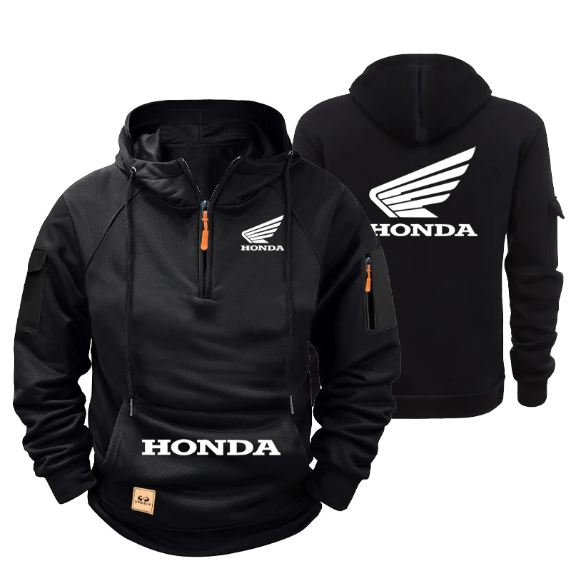 Honda Zippered Hooded Outdoor Sport Loose Comfortable Style 2026 New Men's Fashion Hooded Half-Zip Pockets Autumn/Winter Hoodie
Honda Zippered Hooded Outdoor Sport Loose Comfortable Style 2026 New Men's Fashion Hooded Half-Zip Pockets Autumn/Winter Hoodie