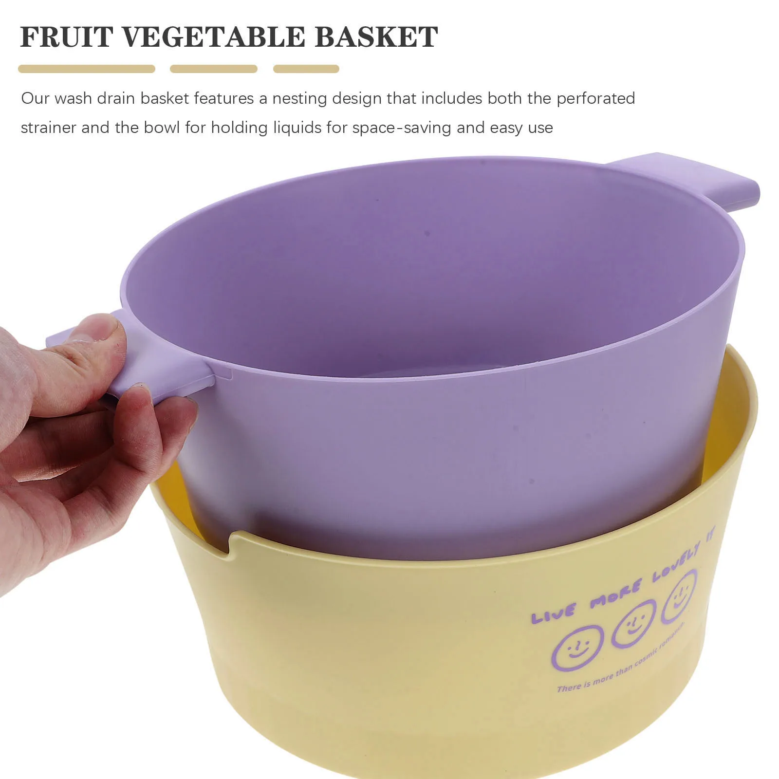 Double layer Drain Basket for Food Small Yellow Vegetable Washing Sink Filter Kitchen Strainer Bowl Fruit Drain Basket
Double layer Drain Basket for Food Small Yellow Vegetable Washing Sink Filter Kitchen Strainer Bowl Fruit Drain Basket