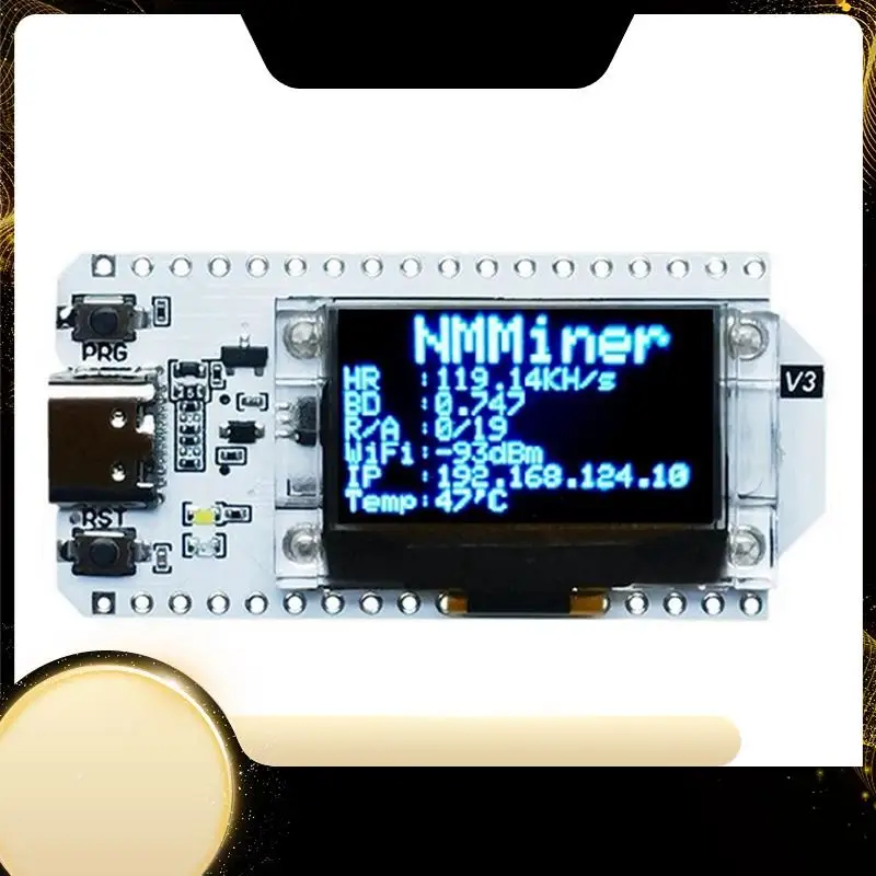 Nerdminer 119KH/S Hash Rate 0.96 Inch OLED Screen Bitcoin Solo Miner Nerd Miner BTC Lottery Miner Soldering Pin Header
Nerdminer 119KH/S Hash Rate 0.96 Inch OLED Screen Bitcoin Solo Miner Nerd Miner BTC Lottery Miner Soldering Pin Header