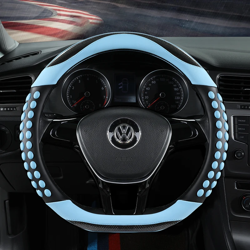 D Shape Car Steering Wheel Cover For VW Sharan Passat Caddy Touran Tiguan 2015-2021 Teramont Atlas T-Roc T-cross 2017-2021
D Shape Car Steering Wheel Cover For VW Sharan Passat Caddy Touran Tiguan 2015-2021 Teramont Atlas T-Roc T-cross 2017-2021