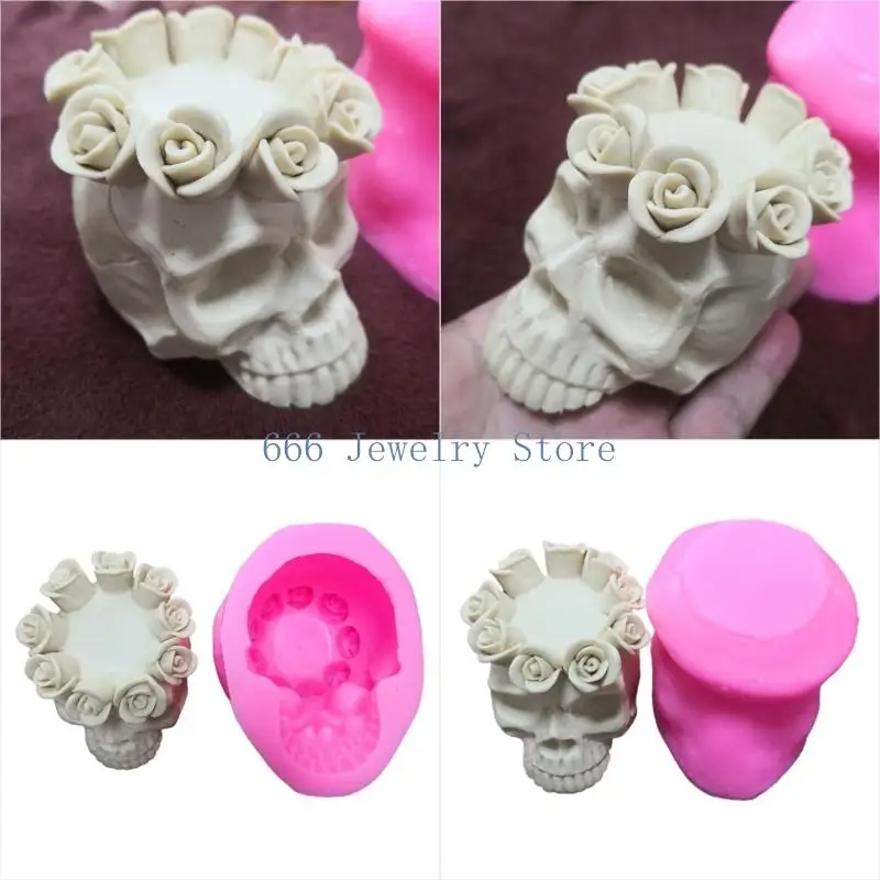 F2TD Flower Skull Holder Epoxy Resin Mold Candlestick Casting Silicone Mould DIY Crafts Ornaments Making Tool 
F2TD Flower Skull Holder Epoxy Resin Mold Candlestick Casting Silicone Mould DIY Crafts Ornaments Making Tool