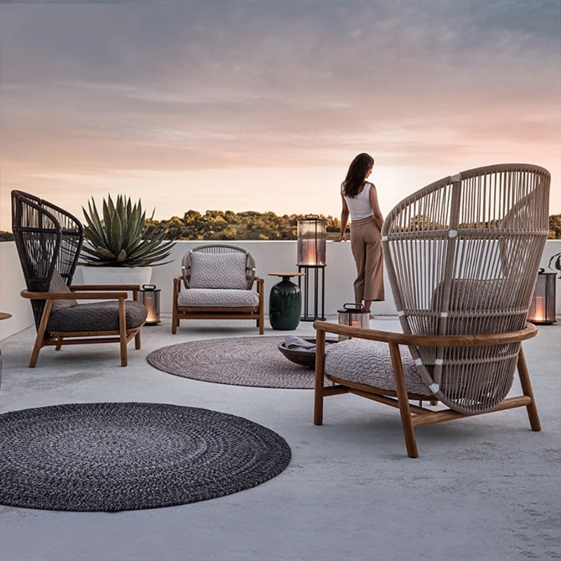 Outdoor solid wood sofa villa courtyard garden waterproof sunscreen casual rattan chair furniture balcony creative lazy chair
Outdoor solid wood sofa villa courtyard garden waterproof sunscreen casual rattan chair furniture balcony creative lazy chair