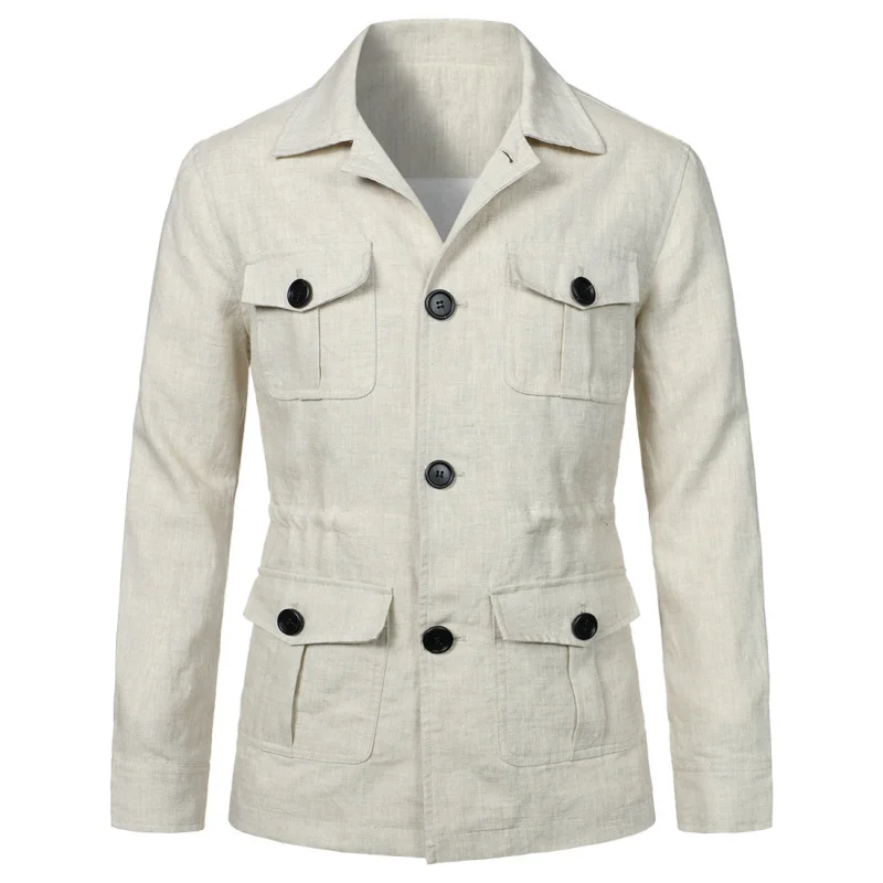 Casual British Style Men's Short Coat Jacket Linen Material Suit Collar Workwear Multi-Pocket Fashion Urban Spring Outerwear
Casual British Style Men's Short Coat Jacket Linen Material Suit Collar Workwear Multi-Pocket Fashion Urban Spring Outerwear