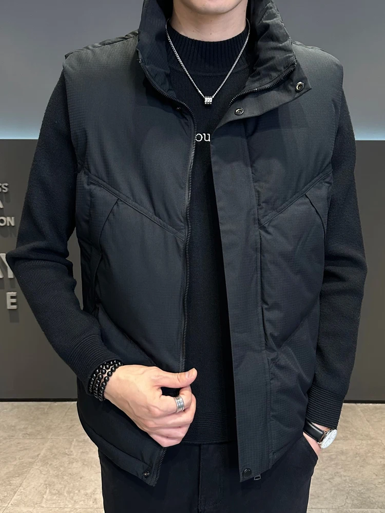 Men's Thiened Casual Stand Collar Jaet Autumn Winter Outerwear Vest Warm Polyester Nylon Cosite Fiber Zipper Closure
Men's Thiened Casual Stand Collar Jaet Autumn Winter Outerwear Vest Warm Polyester Nylon Cosite Fiber Zipper Closure