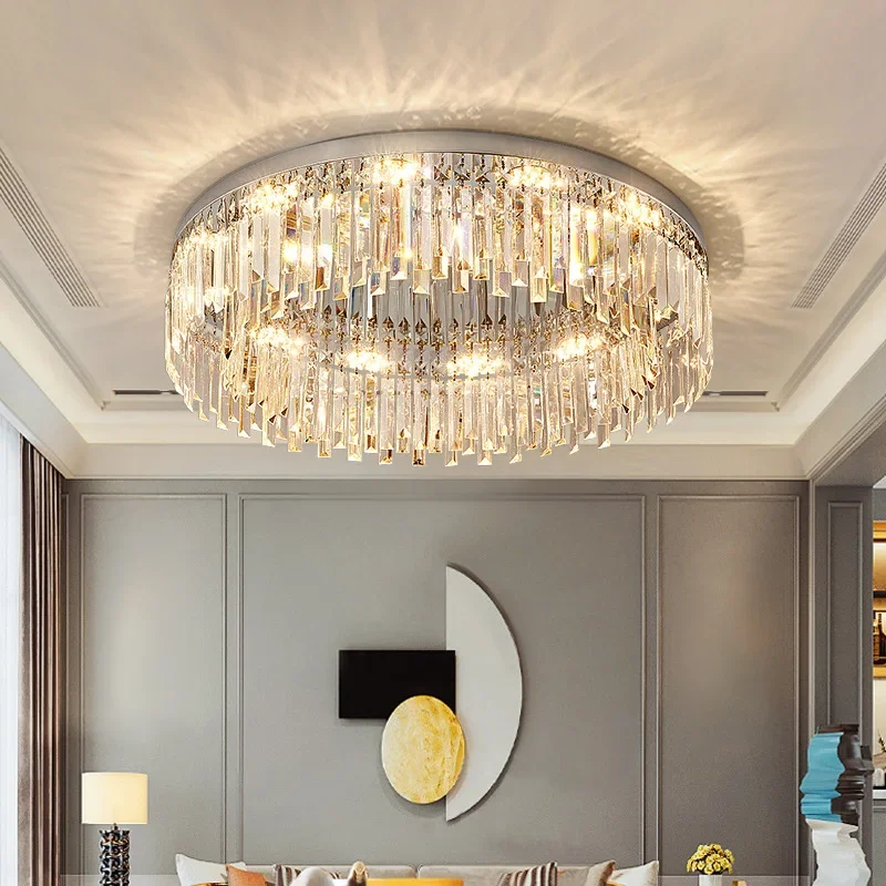 LED ceiling light living room light, home bedroom dining room lamp, light luxury crystal ceiling light
LED ceiling light living room light, home bedroom dining room lamp, light luxury crystal ceiling light