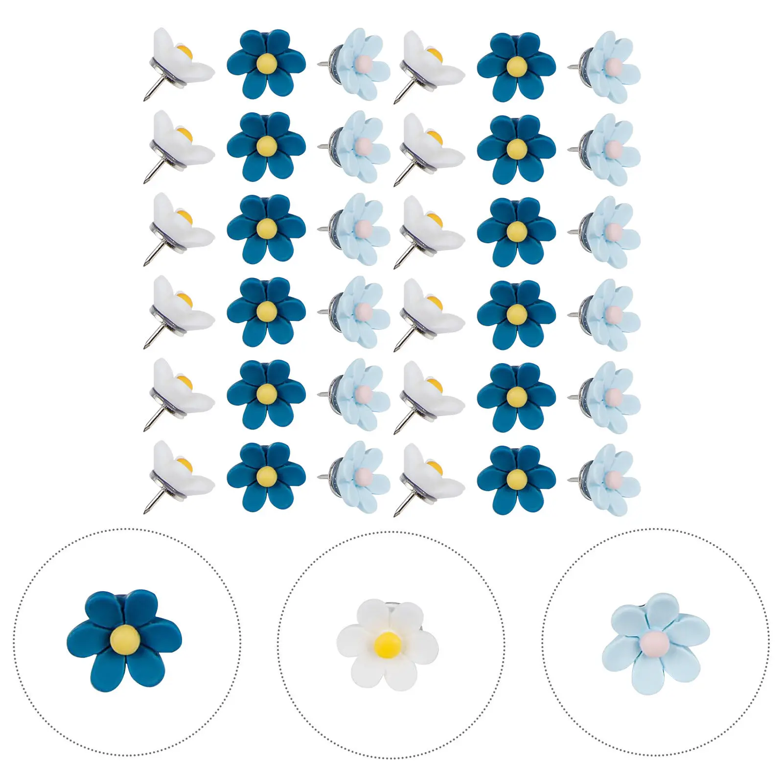50Pcs Flower Push Pins Decorative Resin Floral Thumb Tacks for Bulletin Board Office School Photo Wall Craft Supplies
50Pcs Flower Push Pins Decorative Resin Floral Thumb Tacks for Bulletin Board Office School Photo Wall Craft Supplies