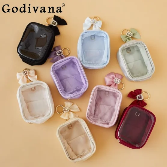 2025 Japanese Style New Cute Bow Transparent Cosmetic Bags Sweet Girls Y2k Handbag Womens Solid Color Itabag Makeup Bags
2025 Japanese Style New Cute Bow Transparent Cosmetic Bags Sweet Girls Y2k Handbag Womens Solid Color Itabag Makeup Bags