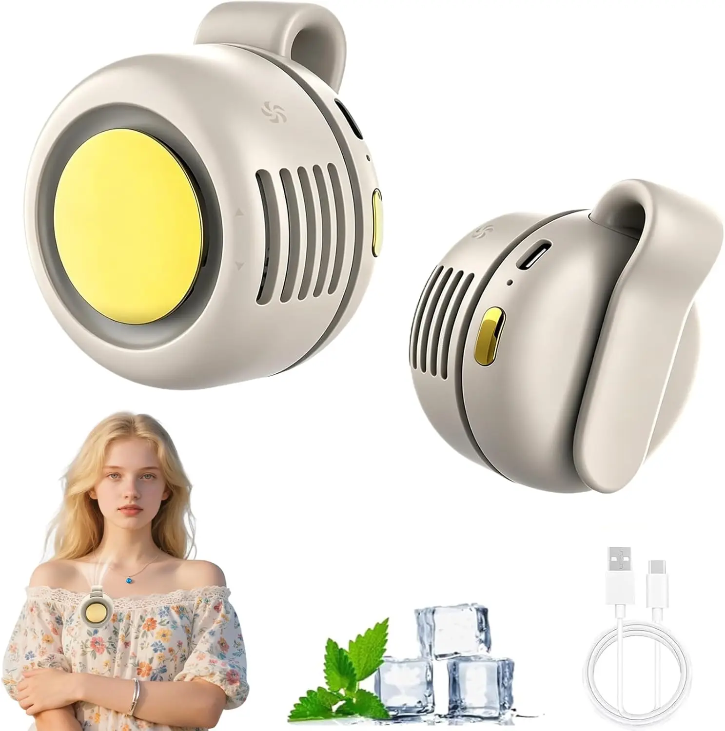 Clip On Fan, Portable Bladeless Fan with 3 Speeds, USB Rechargeable 360° Rotatable, Silent Hands-Free Cooling for Travel Office
Clip On Fan, Portable Bladeless Fan with 3 Speeds, USB Rechargeable 360° Rotatable, Silent Hands-Free Cooling for Travel Office