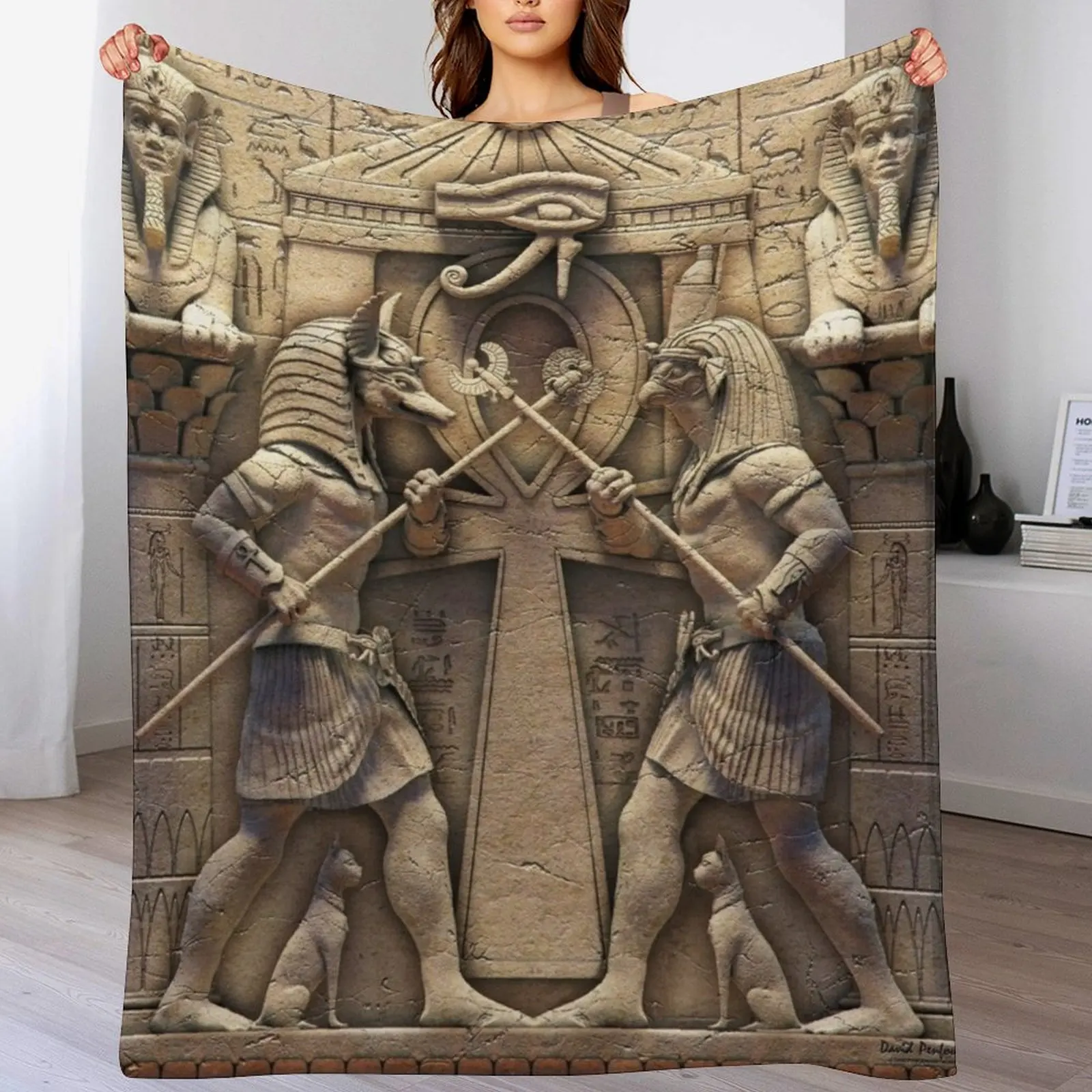 Egyptian Gods Throw Blanket Cozy Light Blanket for Travel Camping Picnic
Egyptian Gods Throw Blanket Cozy Light Blanket for Travel Camping Picnic
