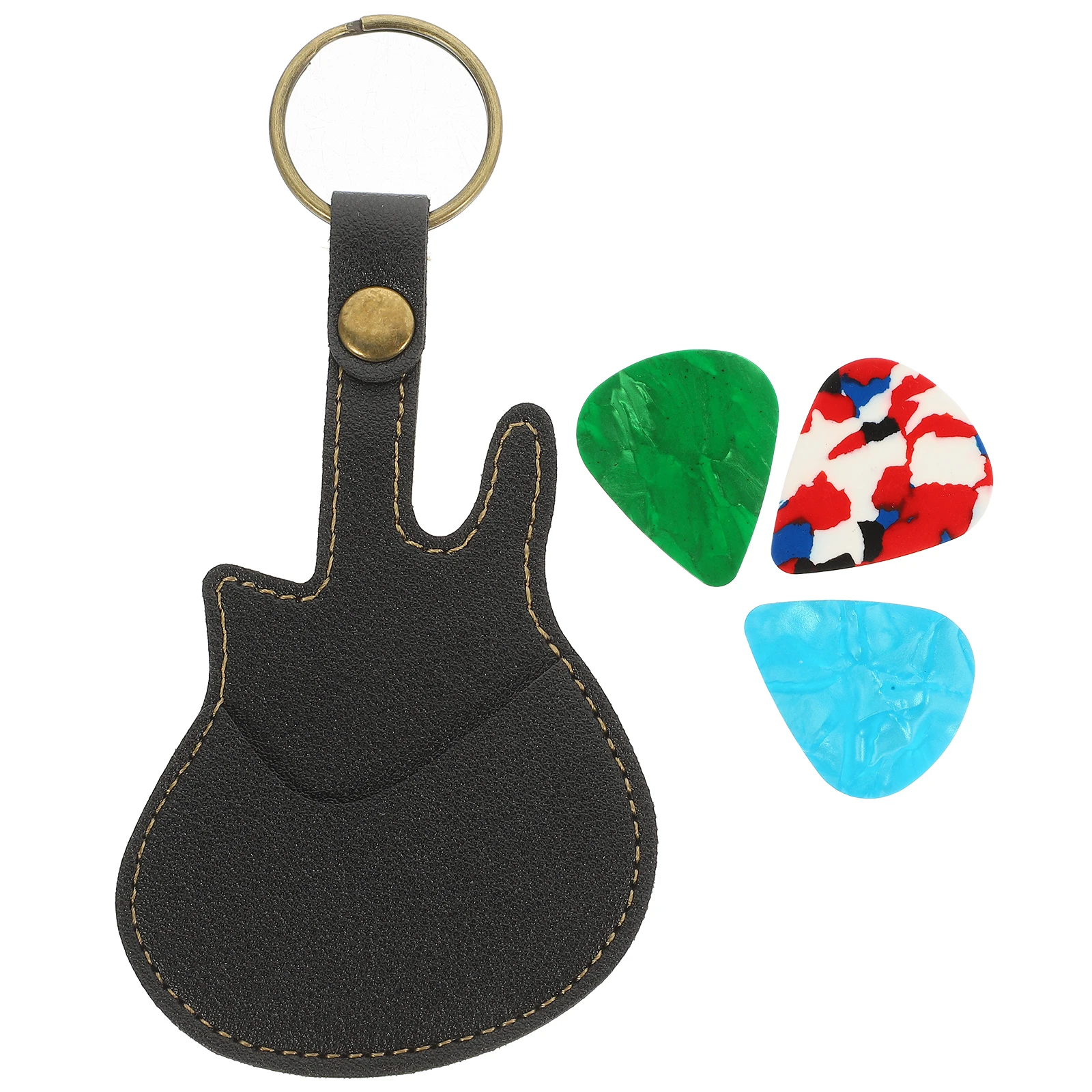 1 set 3 Picks Keychain Holder PU Guitar Plectrums Holder Organizer Storage Bag Picks Case Musical Instrument Accessory
1 set 3 Picks Keychain Holder PU Guitar Plectrums Holder Organizer Storage Bag Picks Case Musical Instrument Accessory